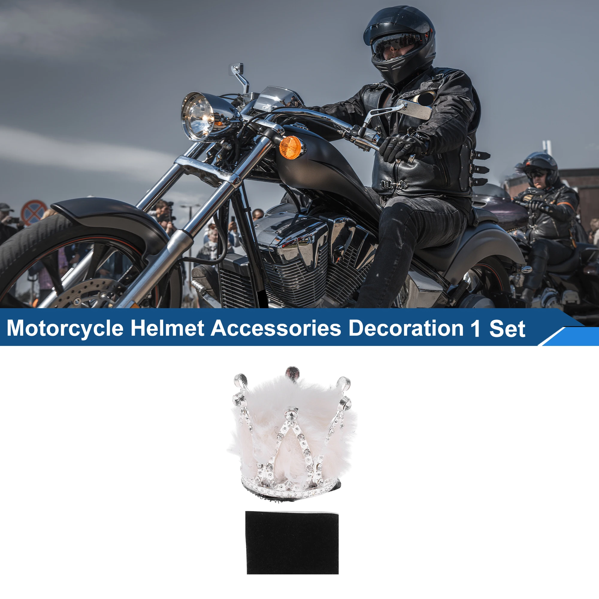 

X Autohaux аксессуары для мотоциклетного шлема, украшение серебряного тона, плюшевая наклейка из сплава, 1 комплект