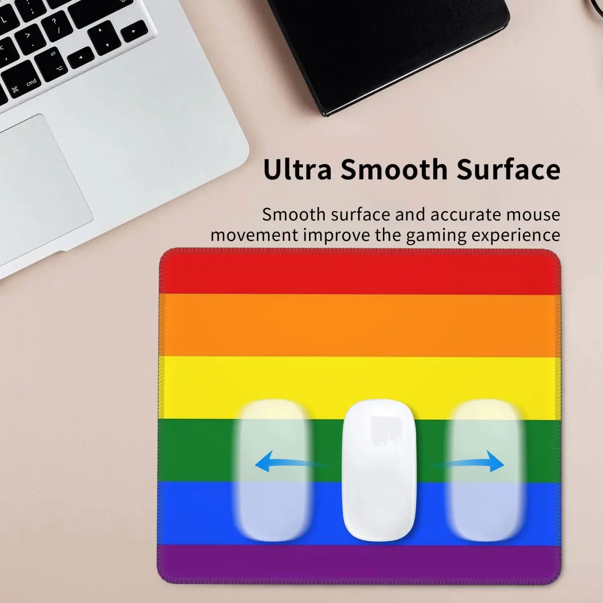 

Gay Pride Rainbow Flag Mouse Pad Computer Keyboard Mouse Mat Gaming Laptop Desk Mat Office Accessories Table Mats