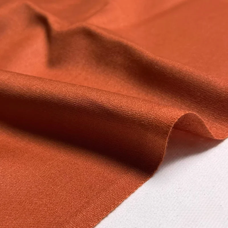 

Orange Color 100%Wool Fabric Designer Worsted Suiting Pants Shirts Dresses Tablecloth Curtains Handmade DIY Home Craft Material