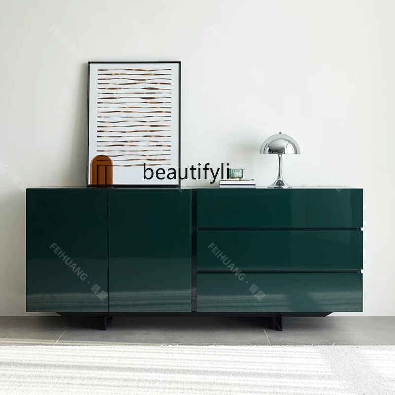 Light Luxury Entrance Cabinet Modern Minimalist Drawer Locker TV Cabinet Italian Minimalist Sideboard Cabinet