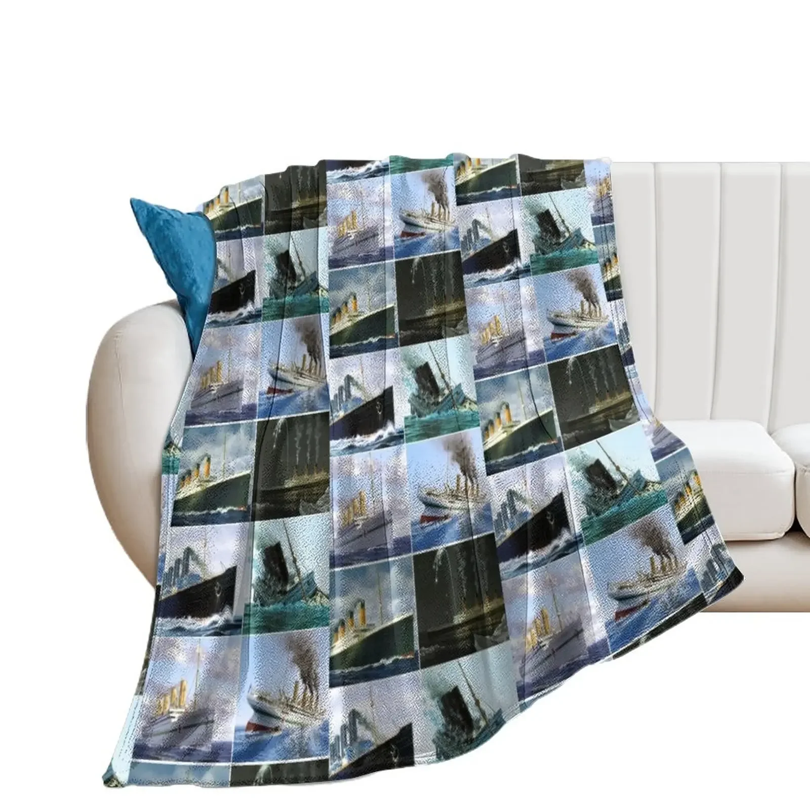 Titanic,iceburg,white star star liners,ship Throw Blanket Plaid christmas decoration Bed Blankets