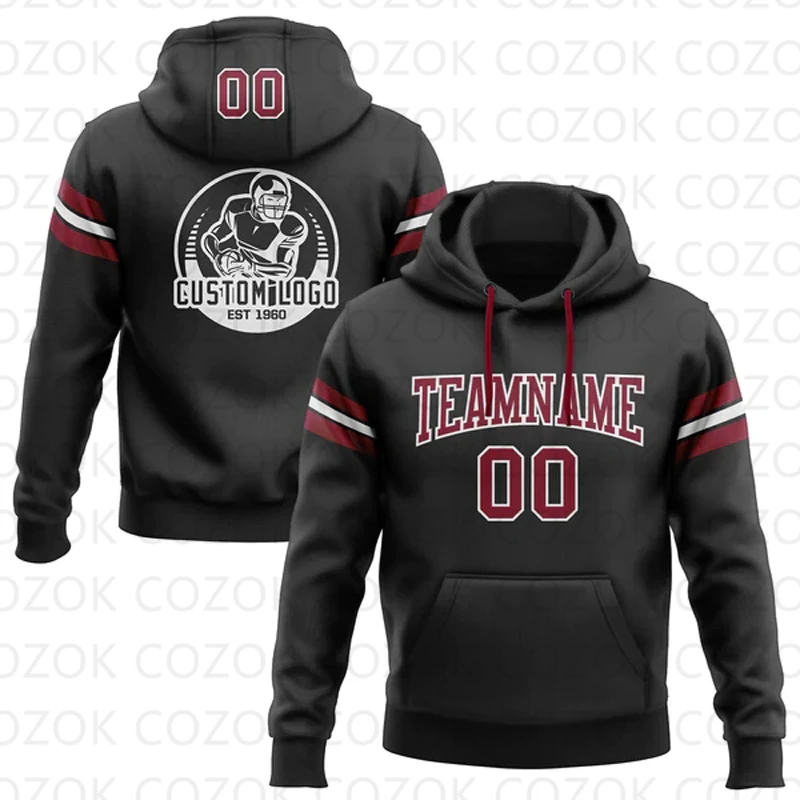 Customized Hoodies Black Red Yellow Colour Jersey 3D Printed  Unisex Pullovers Hoodie Casual Sweatshirts