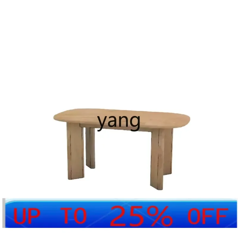 

LMM home solid wood long retro eating table workbench desk