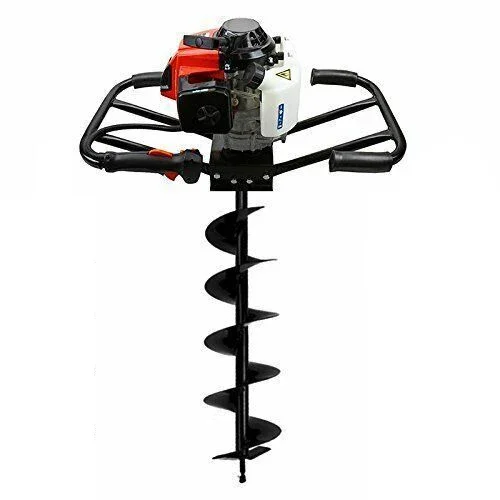 AG63B Powerful 3HP 63CC Gasoline Earth Auger Powerful 2-Man Post Hole Digger Machine with 1pc 250mm Drill Bit