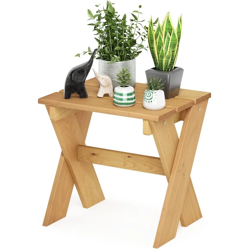 tioman outdoor side table flower stand, pine wood