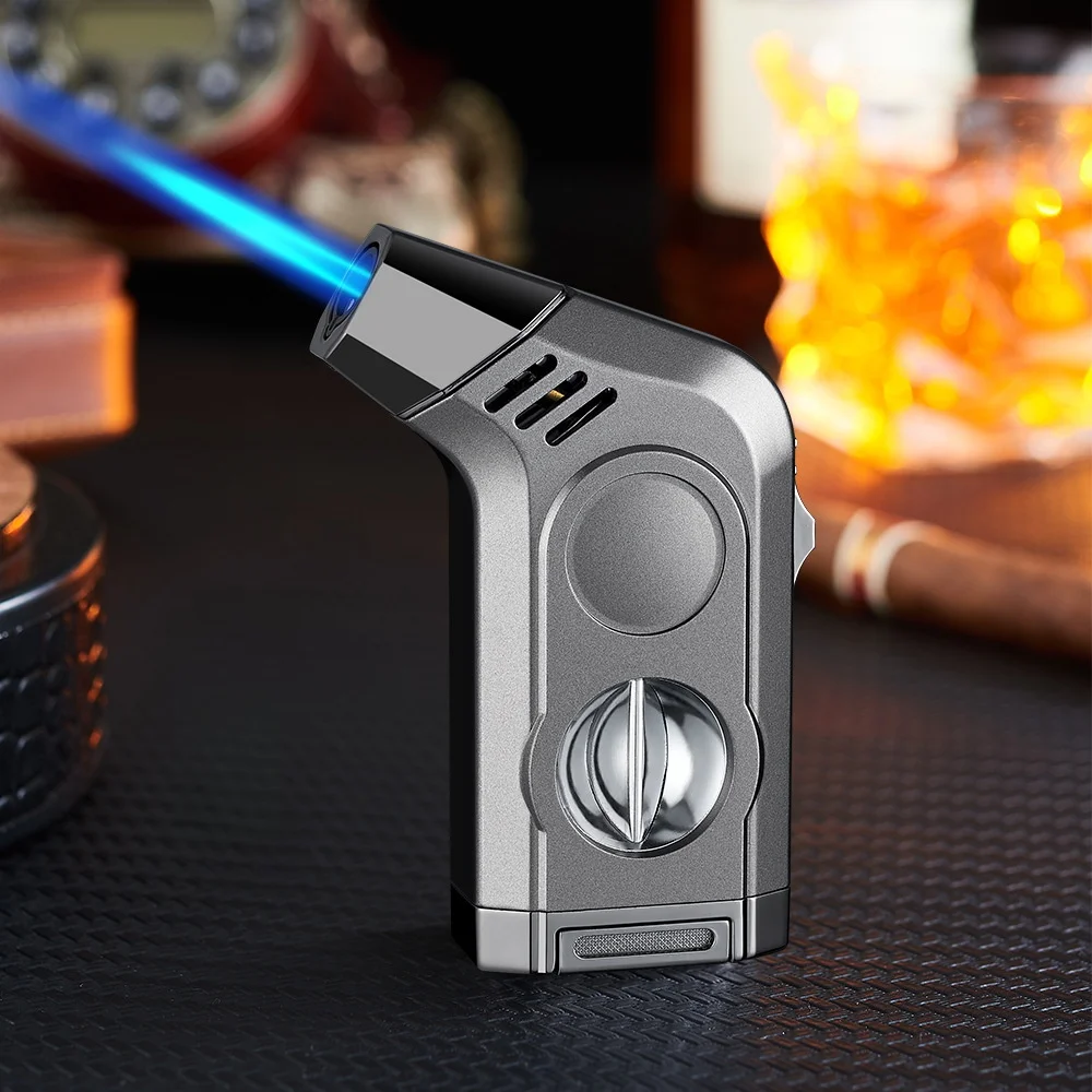 

Powerful Firepower Cigar Lighter Windproof Direct Blue Flame Multifunctional Igniter Cigar Moxibustion Aromatherapy Igniter Tool
