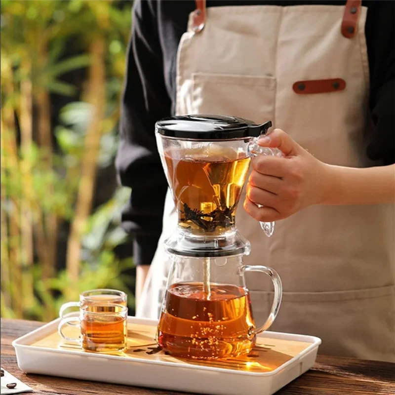 

HRBAJ-фильтр для кофе большой емкости с крышкой - ручной заварник для кофе и чая, горшок для эспрессо, идеально подходит для ледяных напитков