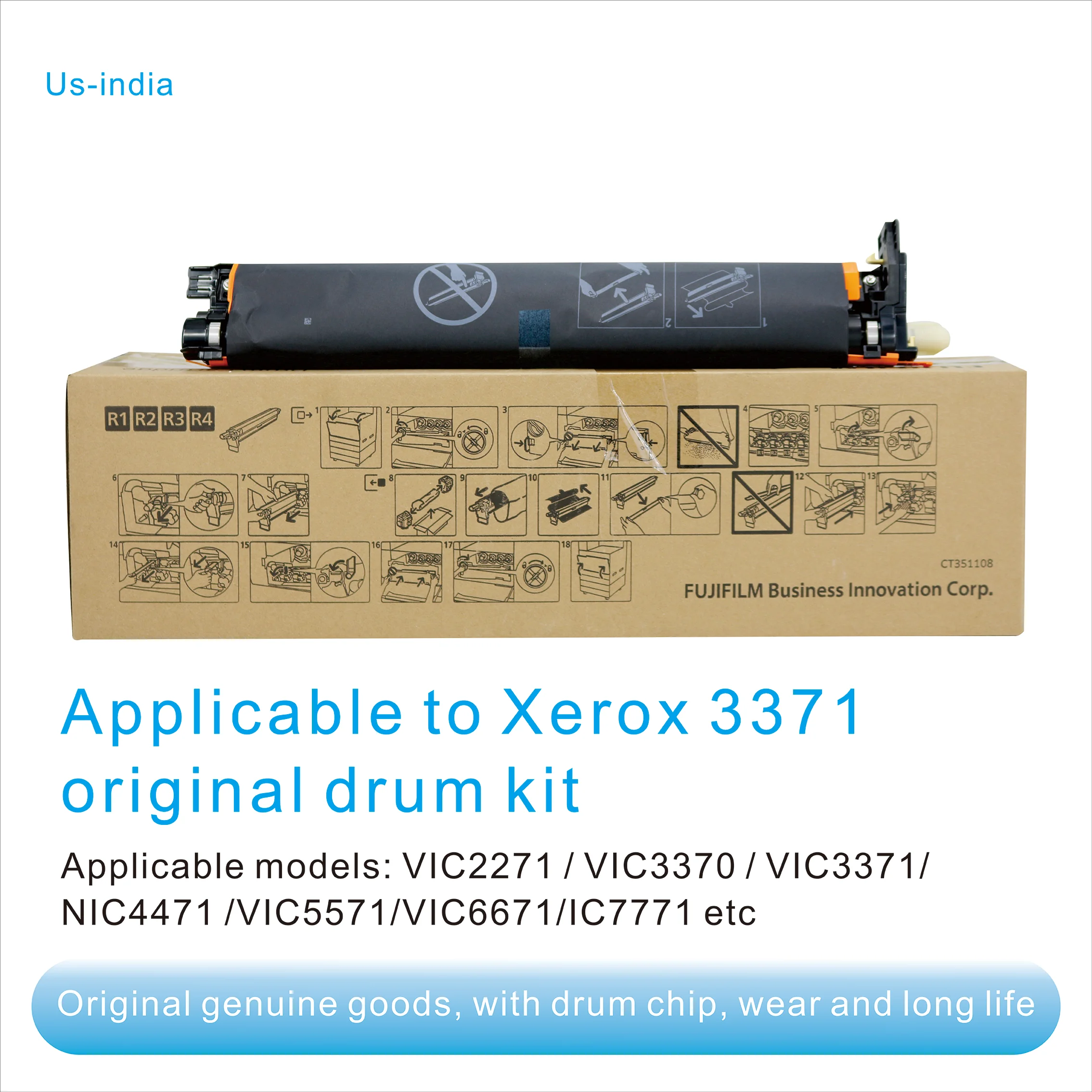 CT351108 Xerox 3371 Original Drum Pack Original Authentic Primary Color Thickened Coating Durable