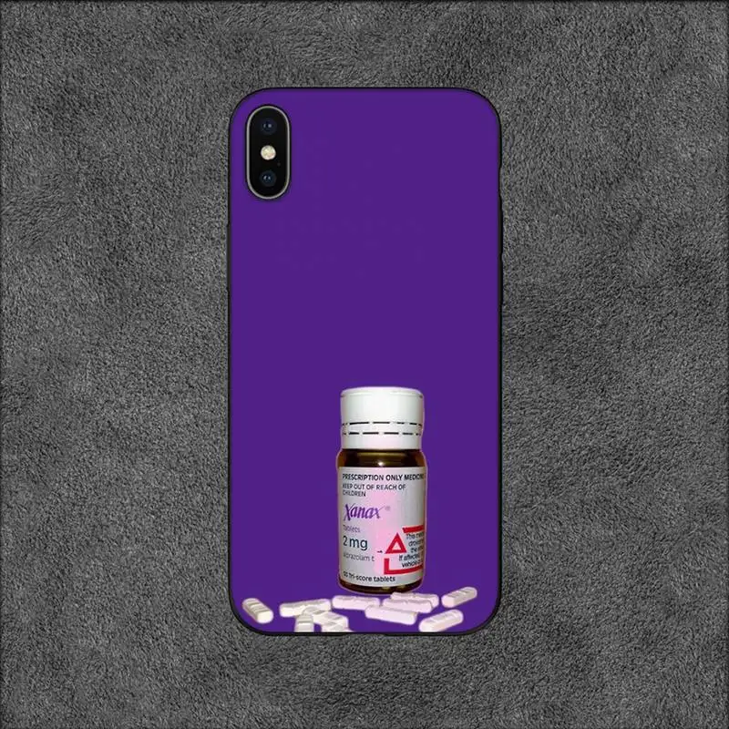 Alprazolam Xanax Phone Case For iPhone 11 12 Mini 13 14 Pro XS Max X 8 7 6s Plus SE XR Shell