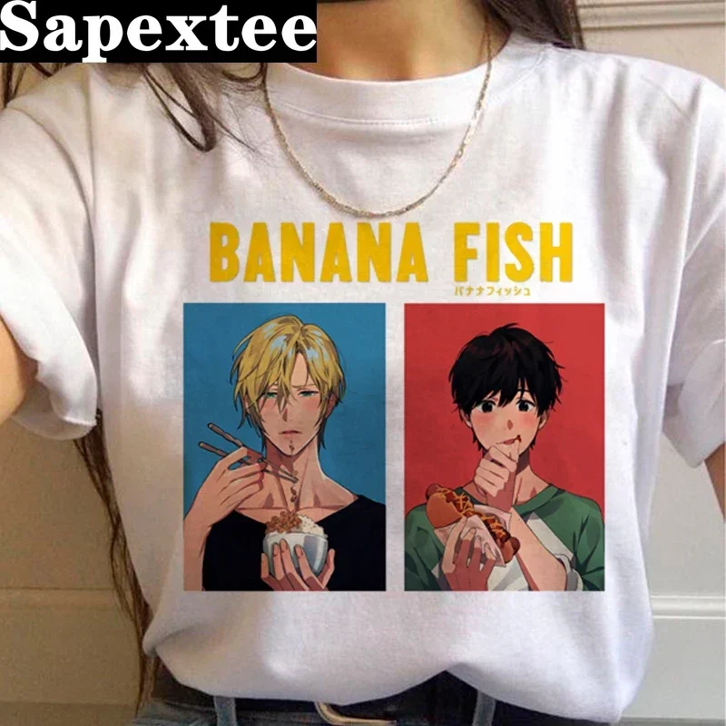 Banana Fish summer top t-shirt male harajuku print vintage kawaii t-shirt summer top kawaii