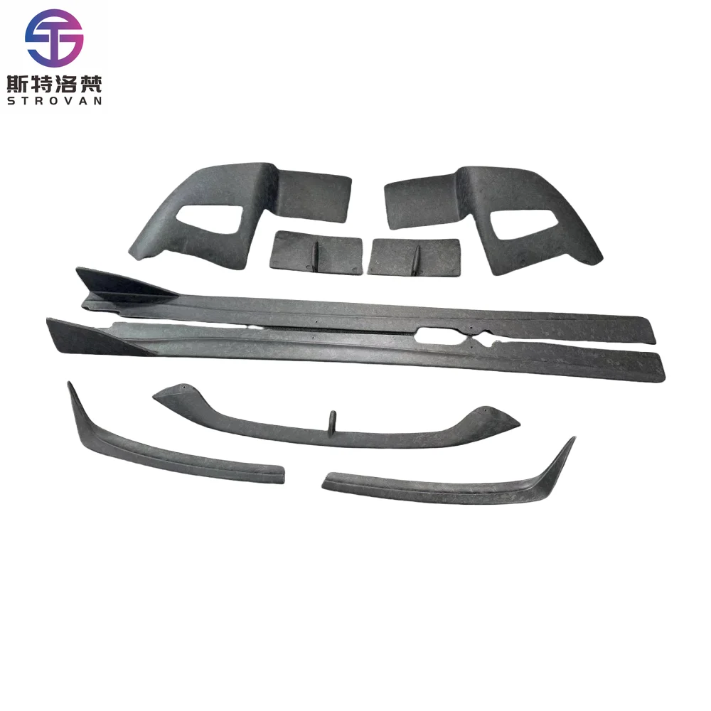 

STLF RZ Style Matte Forged Carbon Fiber Body Kit 13-17 Ferraris F12 Berlinettas New Front Lip Side Skirt Spoiler Rear Diffuser