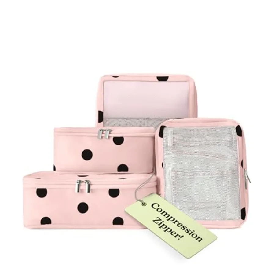 

Space-Saving Compression Packing Cubes for + Women Compressible Carry On Suit Case Organizer Luggage Packing Cubes for Baby Bag