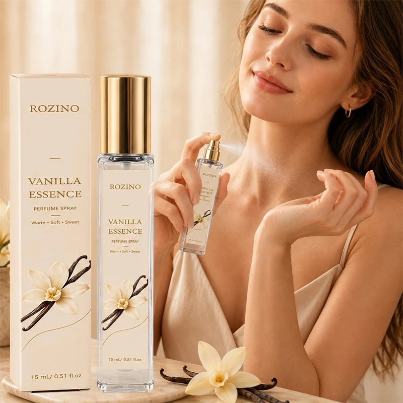 Rozino, parfum en spray à l'essence de vanille, un parfum de vanille doux et chaleureux de qualité palais, crée une atmosphère olfactive douce et apaisante, avec un parfum signature doux et sucré, permettant de créer facilement une empreinte olfactive personnelle unique. Le parfum se diffuse naturellement, évoquant lentement une atmosphère délicate et créant une impression unique de parfum de vanille.