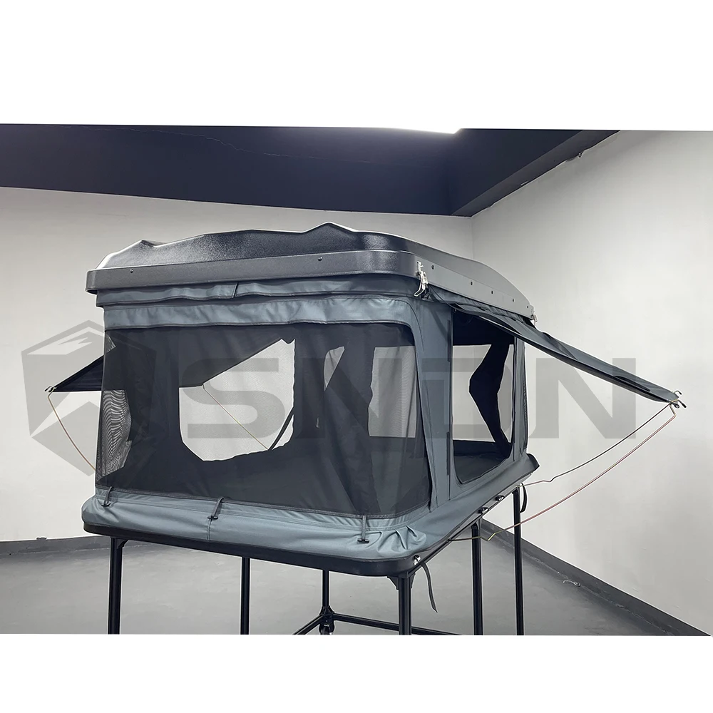 High Quality Four Persons Easy Access Setup Camping ABS Pop Up Rooftop Tent Smart Sky View Camper Car Roof Top Tent on Car