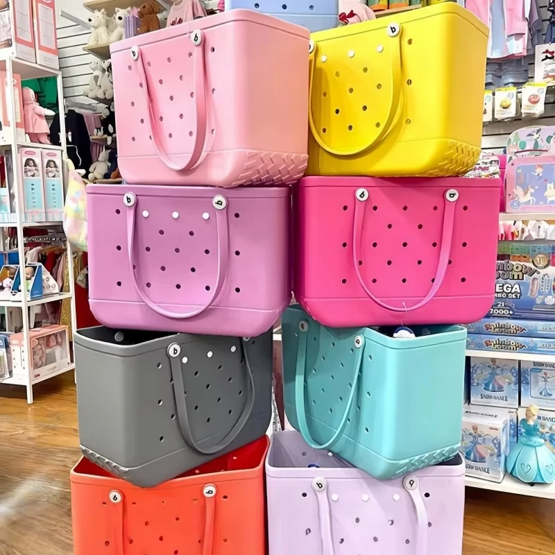 Cestino da spiaggia in Silicone con borsa da viaggio impermeabile in sabbia borsa a prova di sabbia borsa multiuso per palestra sportiva in piscina per barche