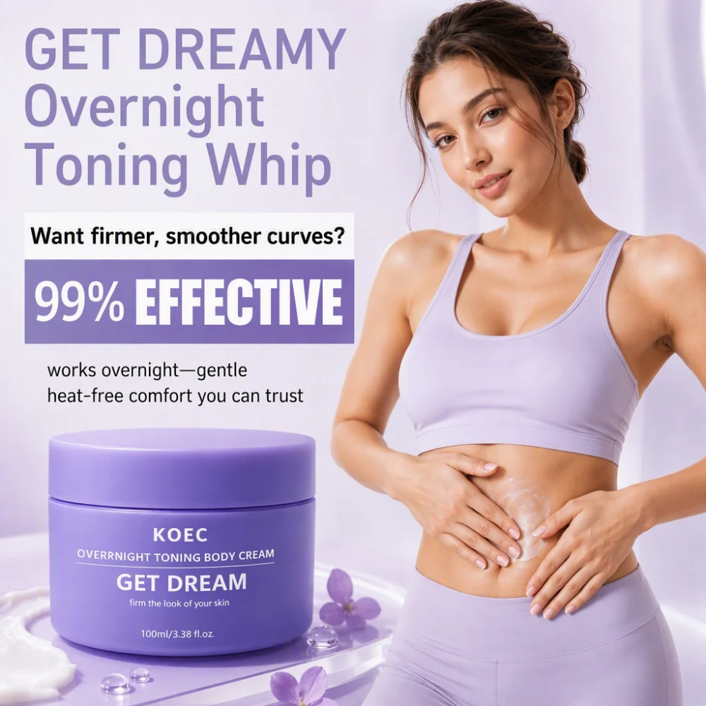 Get Dream Overnight Toning Body Firming Cream,Full Body Toning Shaping, Hydrating Smoothen Rough Skin, Firm Loose Skin Improve Skin Sagging, Universal For All Skin Types, Festival Practical Gift, Korean Beauty Body Cream,100ml/3.38 Fl.Oz.