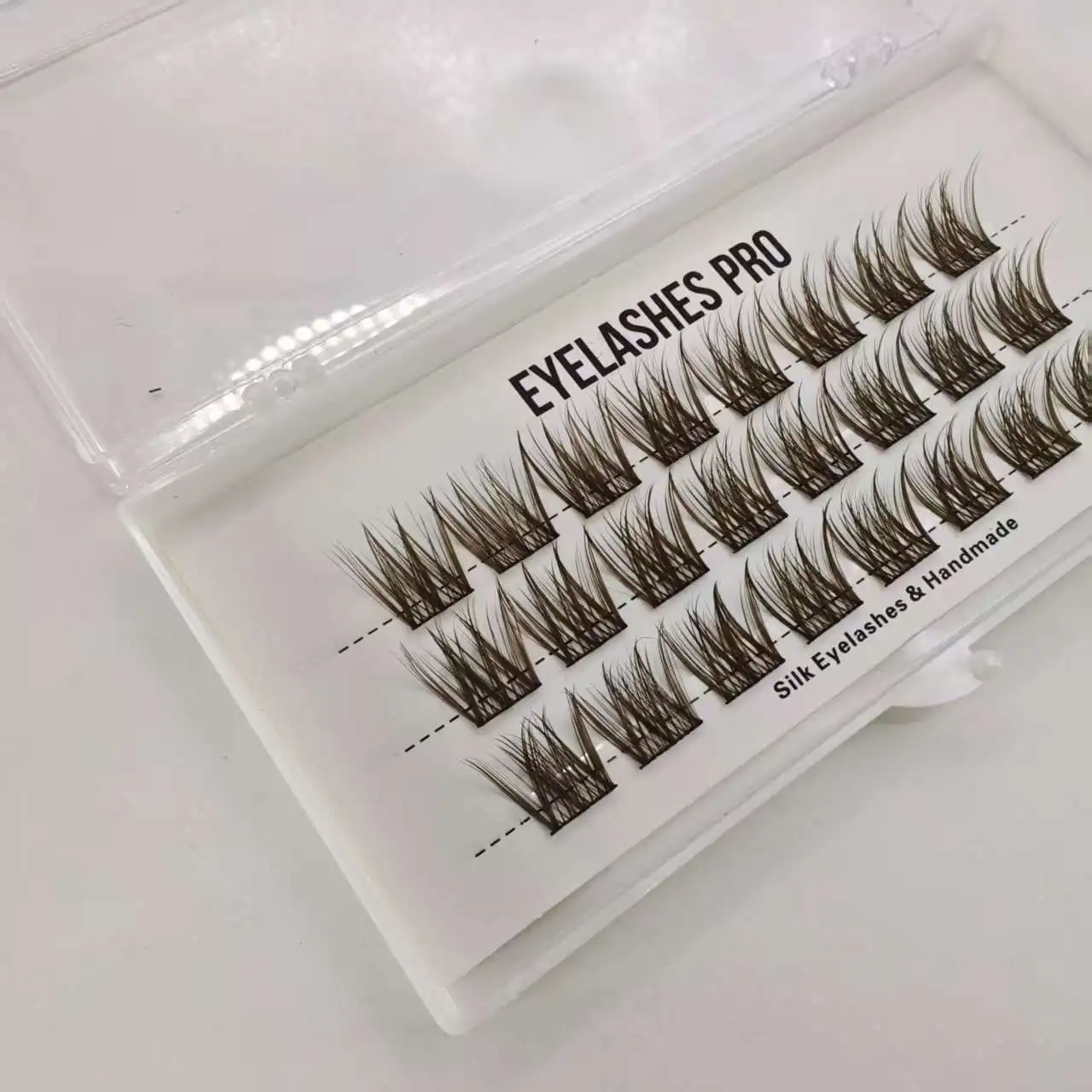 F008 Pestañas Postizas Segmentadas Hechas a Mano, Extensiones de Pestañas Dramáticas, Tiras de Pestañas Suaves, Pestañas de Maquillaje