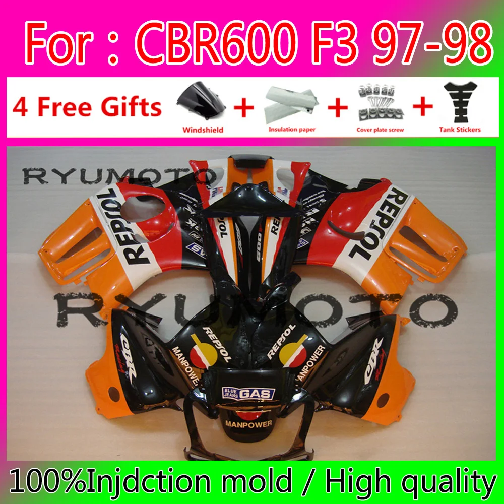 New Motorcycle Fairings for Honda Cbr 250r 1993 - 1994 MC22 CBR250RR 1993 Full Bodywork CBR 250 RR 1994 Fairing orange