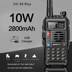 BAOFENG UV S9 Plus Potężny ręczny transceiver z dwuzakresowym radiem UHF VHF 16 KM dalekiego zasięgu Walkie Talkie Ham UV 5R Two Way Radio