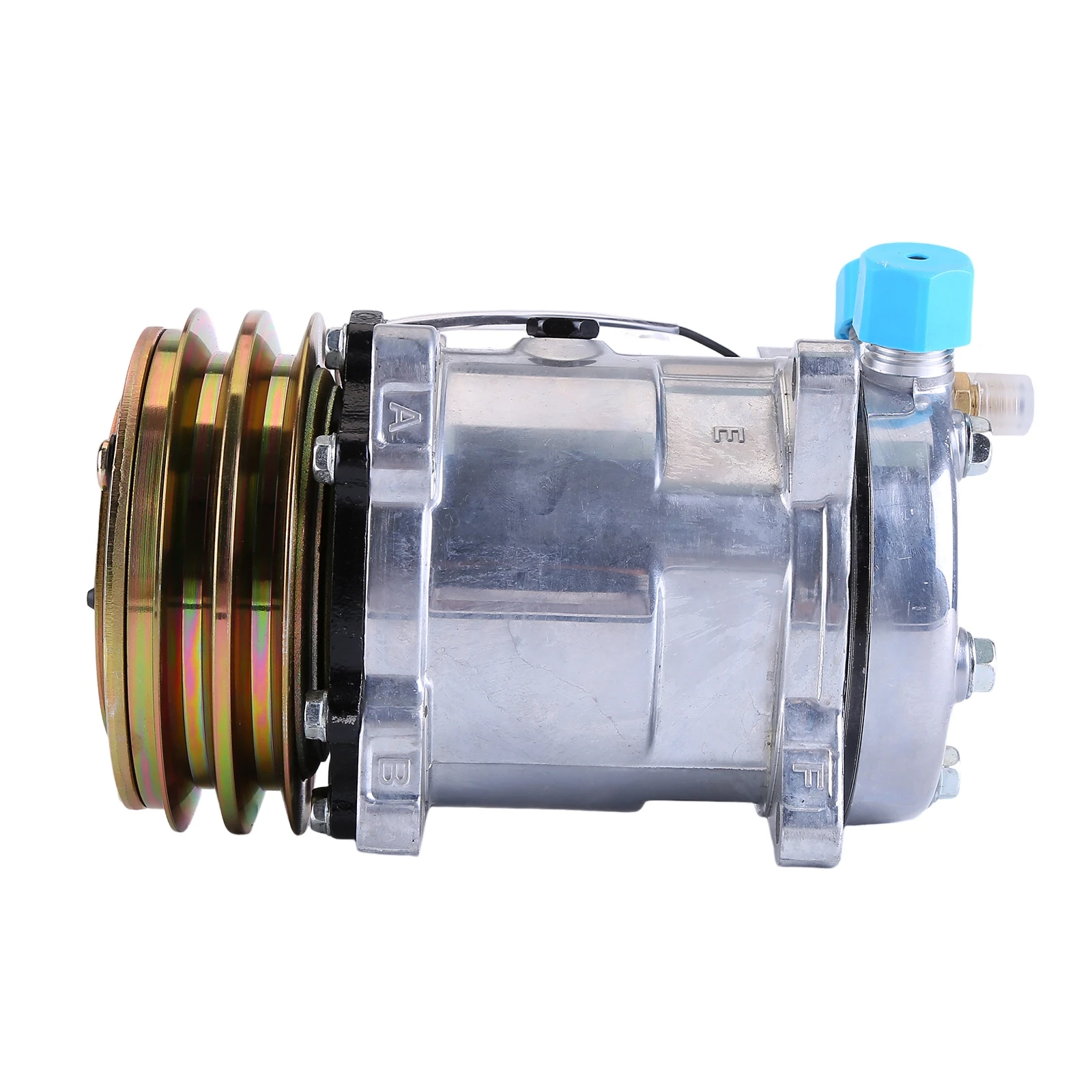 مجموعة ضاغط تكييف الهواء العامة بكرة حزام كروم 12 فولت متوافقة مع ضواغط R-12 وR134A KOO-JJ-0176-3