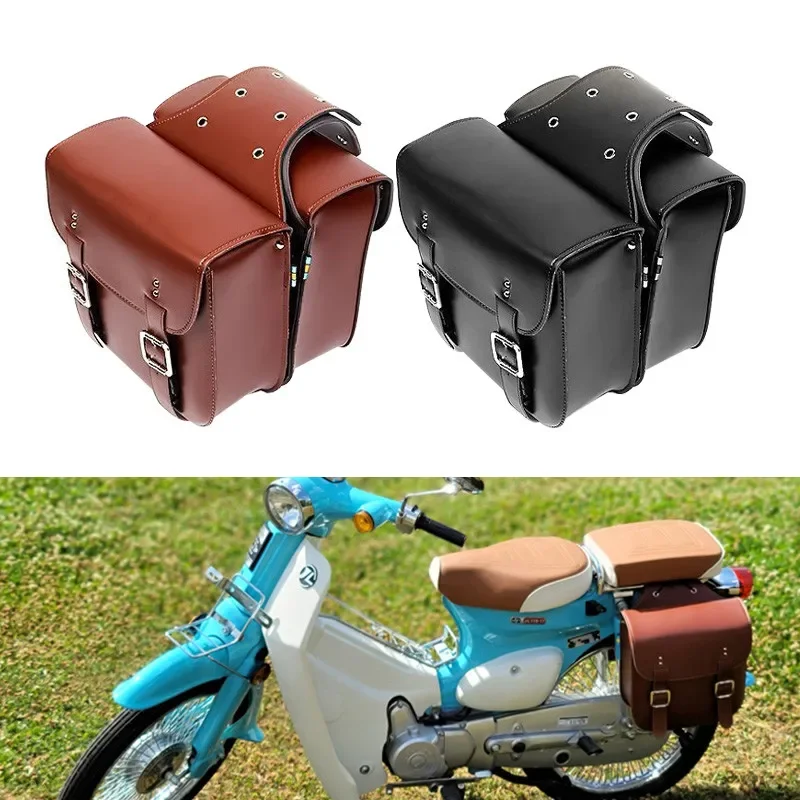 

Waterproof PU Leather Motorcycle Saddlebag Side Luggage Storage Universal Tool Bags for Honda Suzuki Kawasaki Yamaha