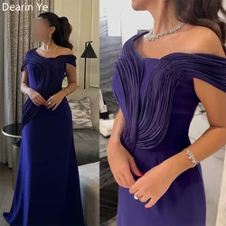 Customized Prom Gown Formal Dearin Off-the-shoulder A-line Floor Length Skirts Ruffle Bespoke Occasion Dresses Saudi Arabia Even