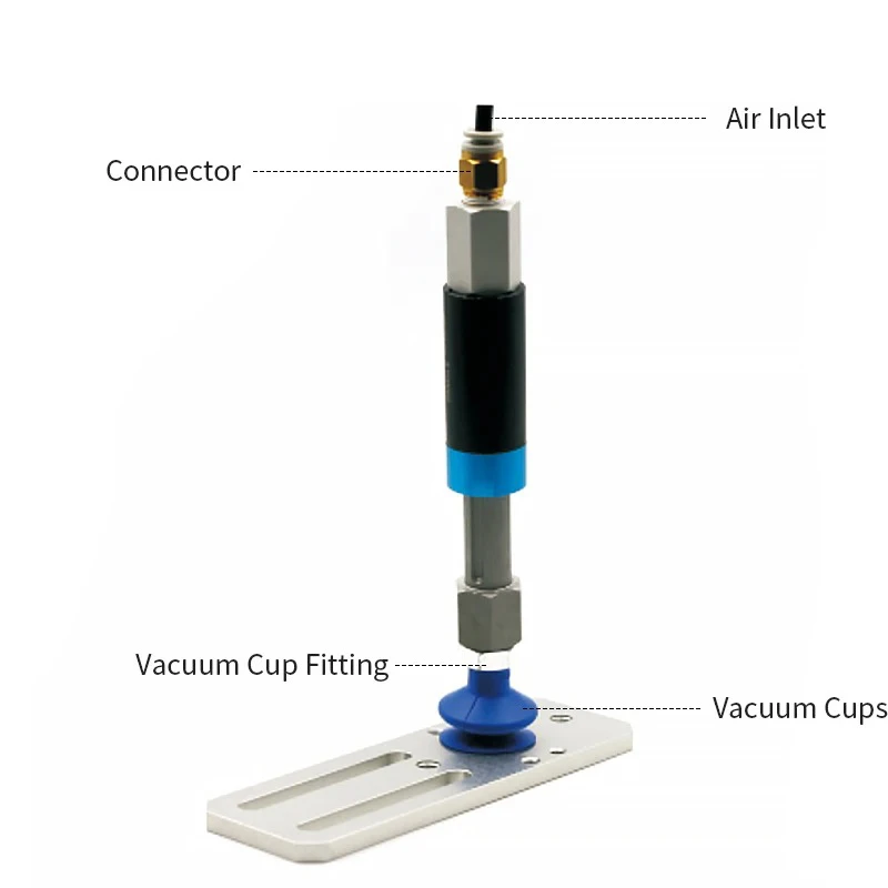 Pneumatic Robot Arm Gripper Bracket High Quality EOAT Industrial Silicone Vacuum Suction Cups Fitting Connector VFN2026