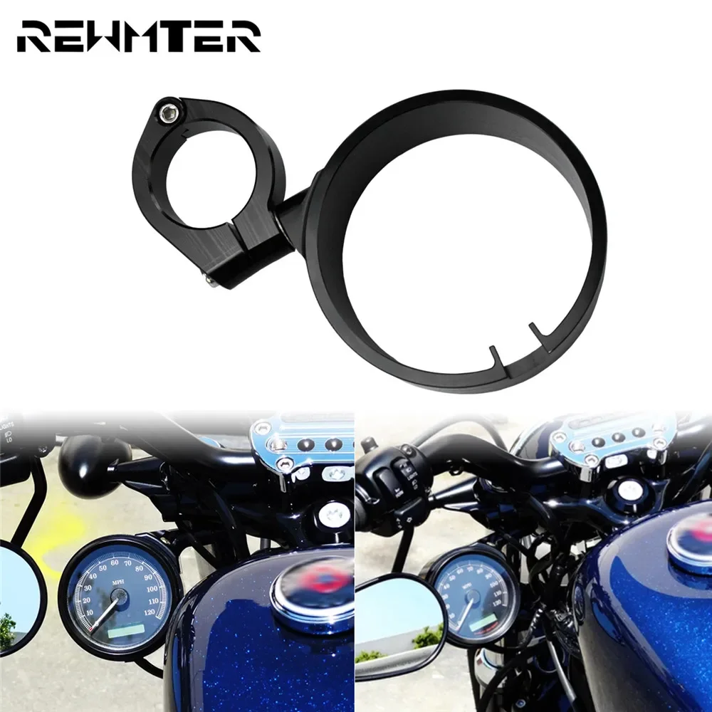 

Motorcycle CNC Side Mount Speedometer Barcket 39mm Clamp Black For Harley Dyna Sportster XL 883 1200 72 48 Super Glide FXDX