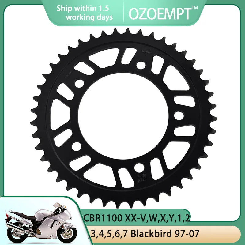 OZOEMPT 530-44T Motorcycle Rear Sprocket Apply to CBR1100 XX-V,W,X,Y,1,2,3,4,5,6,7 Blackbird  97-07