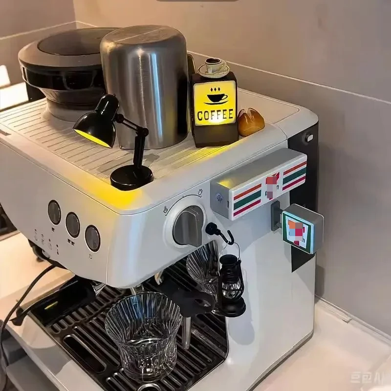 الإبداعية متجر الراحة الثلاجة ملصق شحن اللمس ضوء عرض مجلس المغناطيسي الجذب لوسون 711 صندوق إضاءة المنزل #4