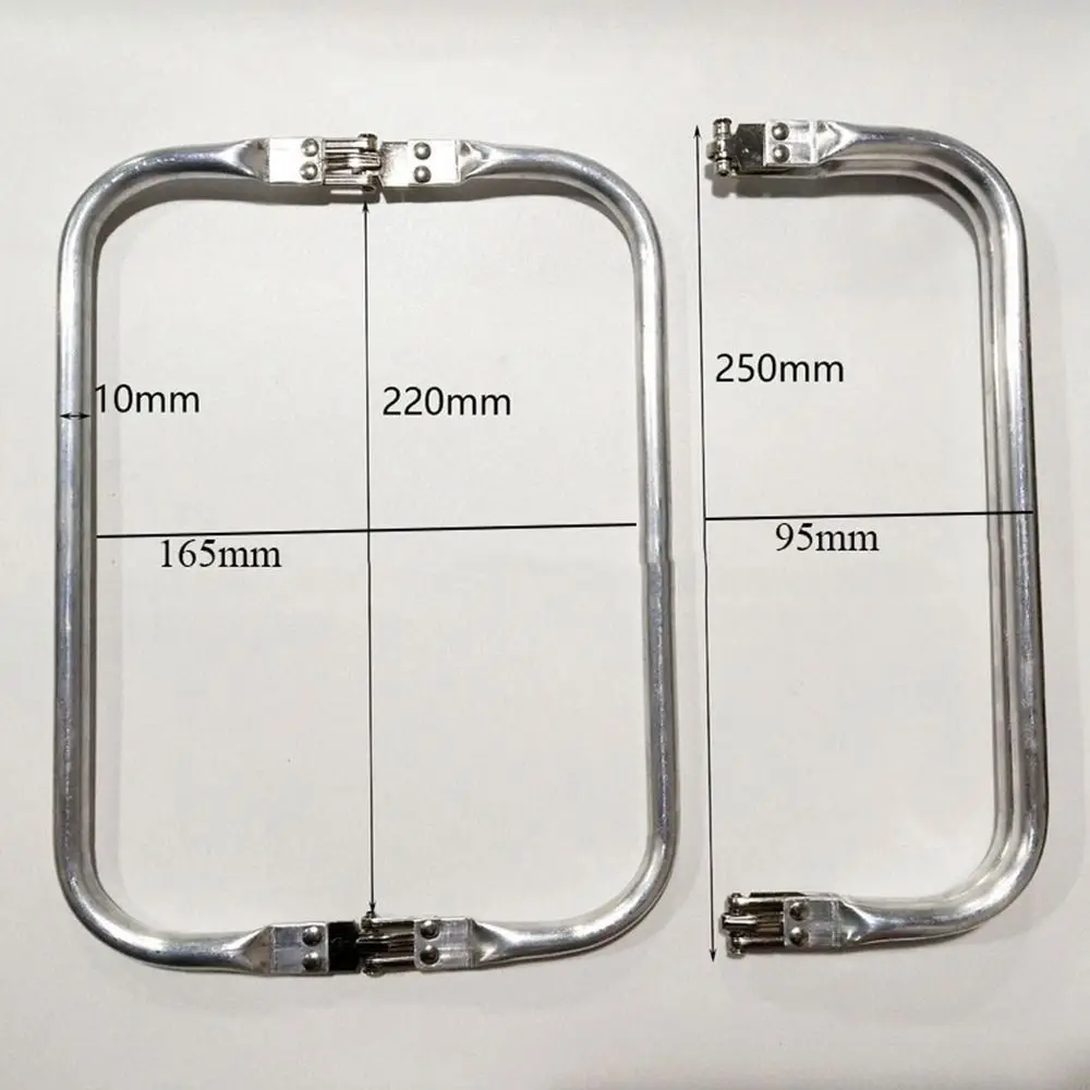 Square Bags Parts Silver DIY Bag Making Purse Clasp Bag Lock Metal Purse Frame Purse Clasp Closure Clutch Kiss Clasp