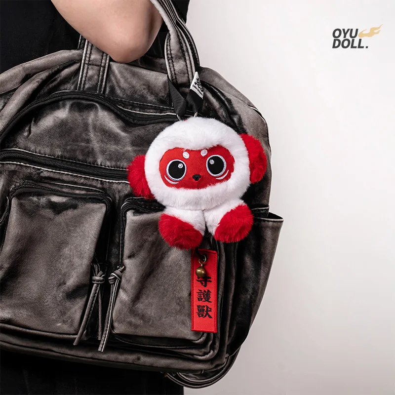 Encounter Mythical Monkey Plush Keychain Cute Backpack Charm Stuffed Animal Doll Gift For Women Kids Birthday Present