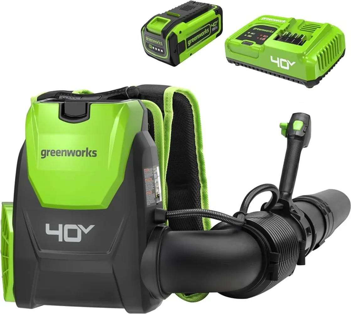 40V (165 MPH / 660 CFM / 75+ Compatible Tools) Cordless Brushless Backpack Leaf Blower, 8.0Ah Battery and Charger Included