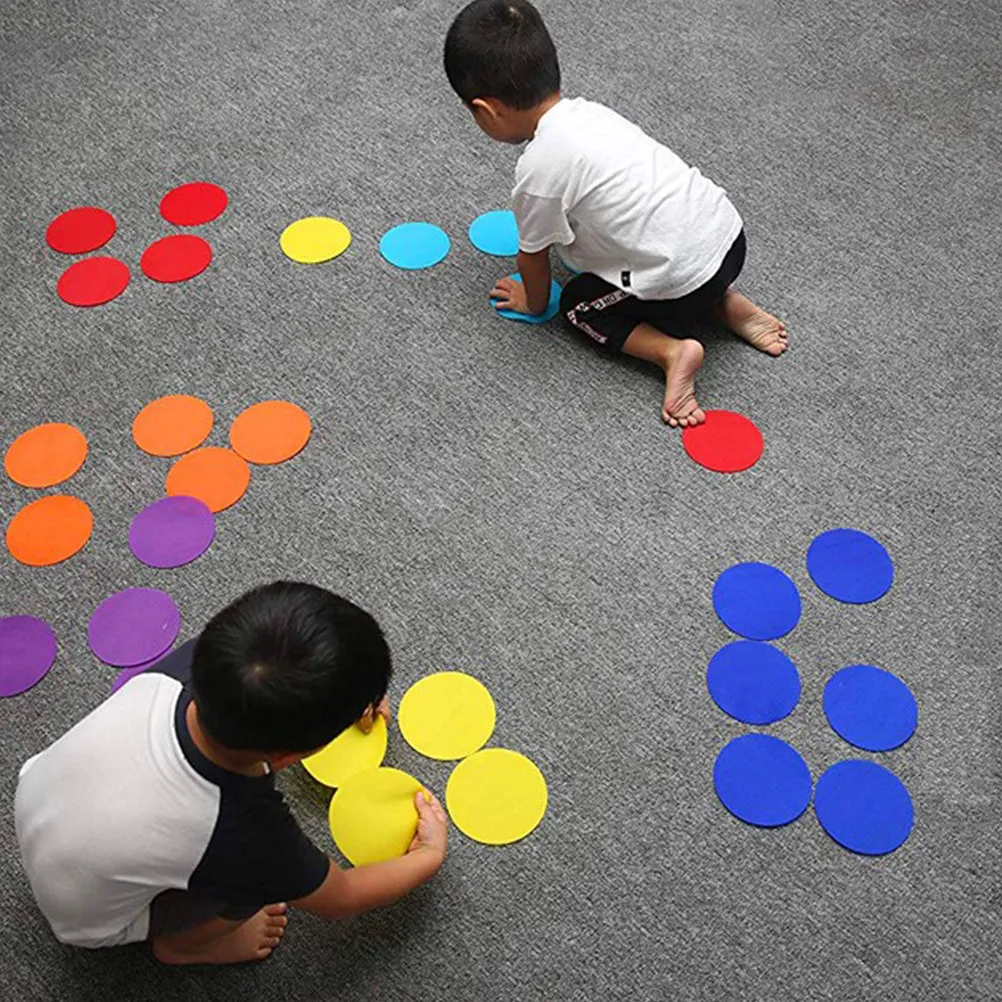 

30Pcs Education Carpet Markers Nylon Round Reusable Classroom Seating Spots for Kindergarten Preschool Learning Game Carpet