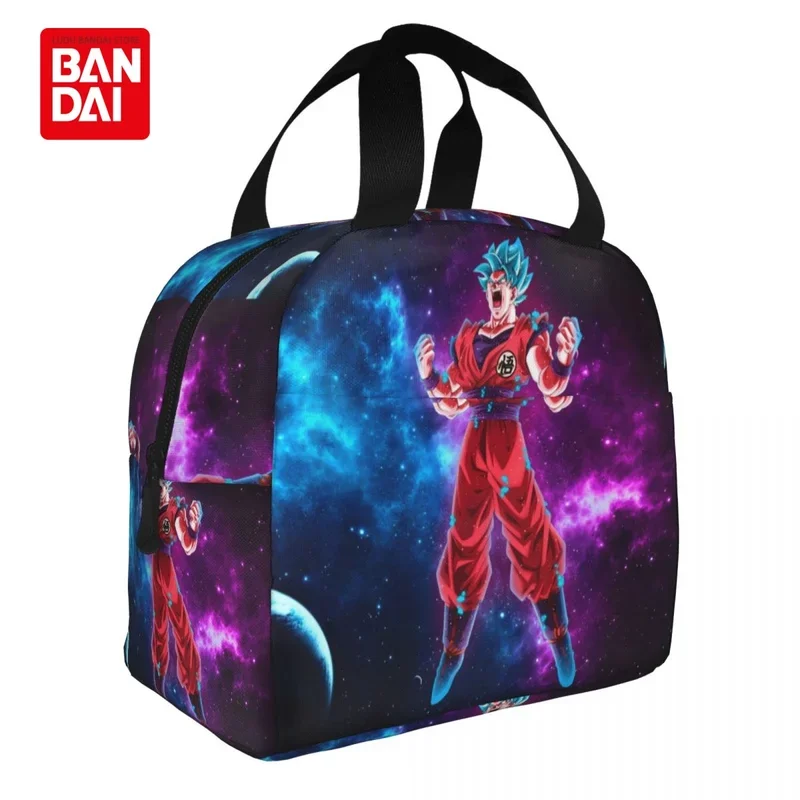 Bandai Anime Dragonball Super Goku Lunch Bag for School Kids Office Sac Lunch Portable Thermal Cooler Lunch Box Handbag Gift