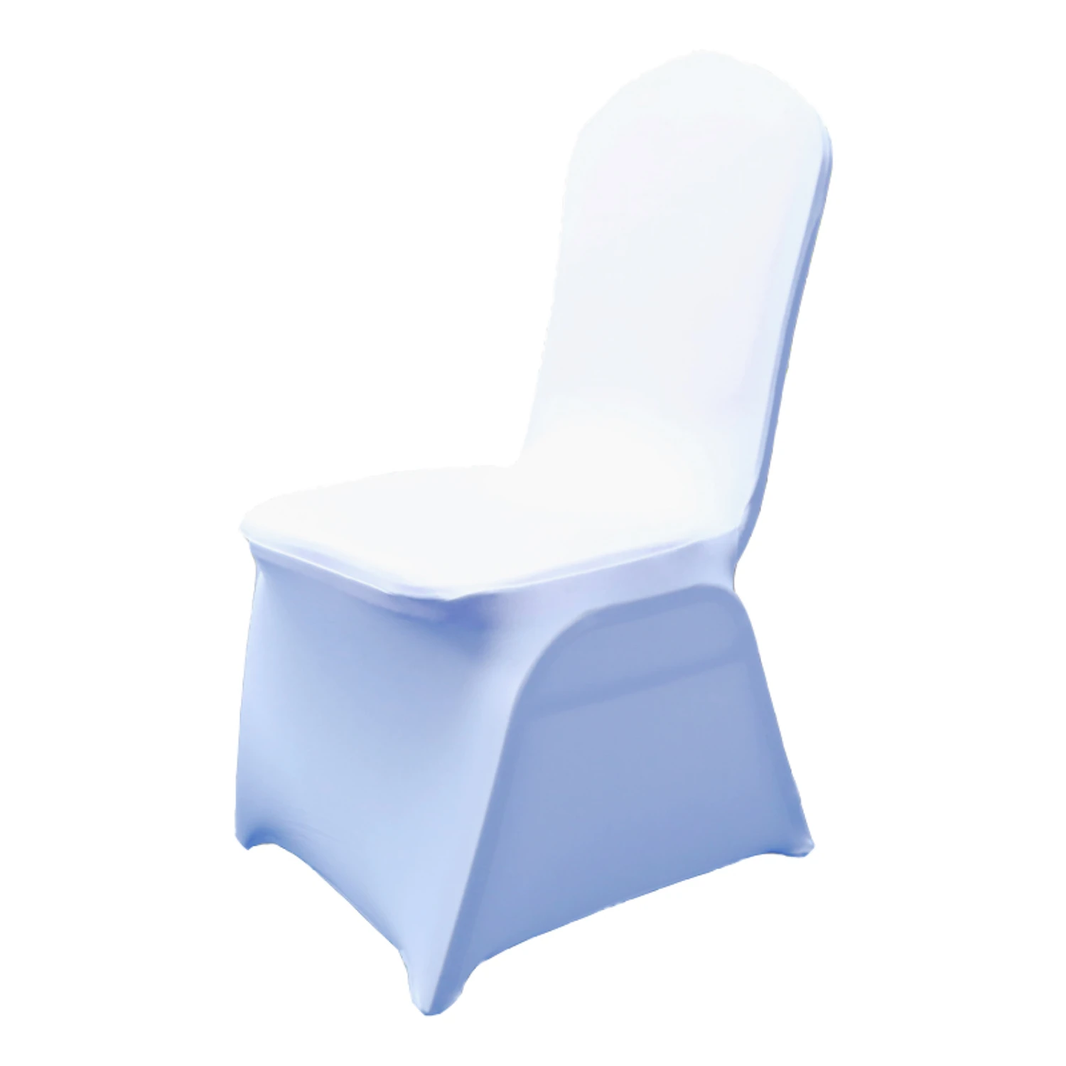 Versatile, long-lasting elegant white spandex chair cover for chic and sophisticated decor at any event. Elevate your setting wi