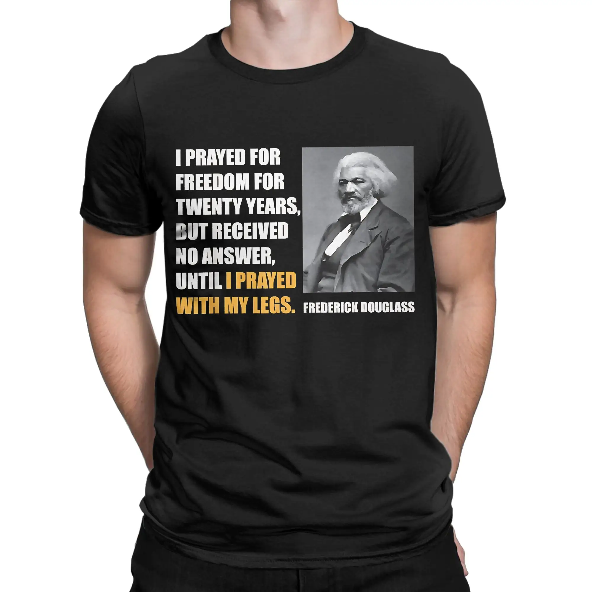 Frederick Douglass poster Funny Graphic 100% Cotton T-Shirt Frederick Douglass Tees Tops For Men