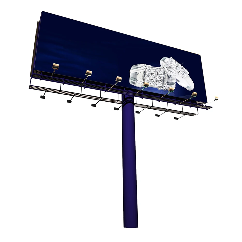 Outdoor Advertising Steel Billboard Structures 15x5m LED Flood Light Solar Option Wind Resistance 150KM/H YEROO YR-A15X5 for