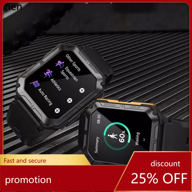 

YFY smartwatch for men - bluetooth calling, outdoor sports, large screen, voice assistant, fitness tracker