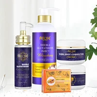 Ensemble de soins éclaircissants pour la peau AILKE Double Glutathione, éclaircissant, élimine les taches brunes, peau radieuse, hydratante, lisse 1