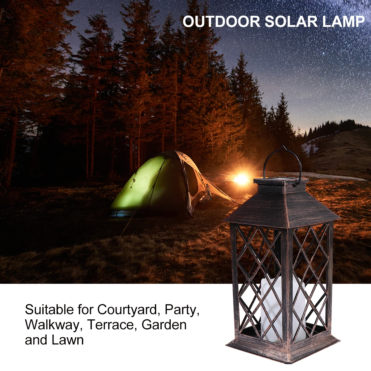 

Solar Wind Lamp Outdoor Solar Lantern Warm Lighting for Yard Hanging Design Energy Saving Garden Lawn Party Terrace