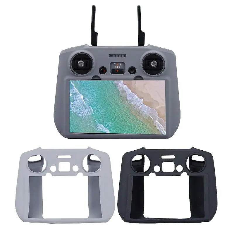 Silicone Cover for DJI Mini 4 Pro/Air 3 RC 2 Remote Control with Screen Protective Sleeve Dustproof Case Drone Accessories