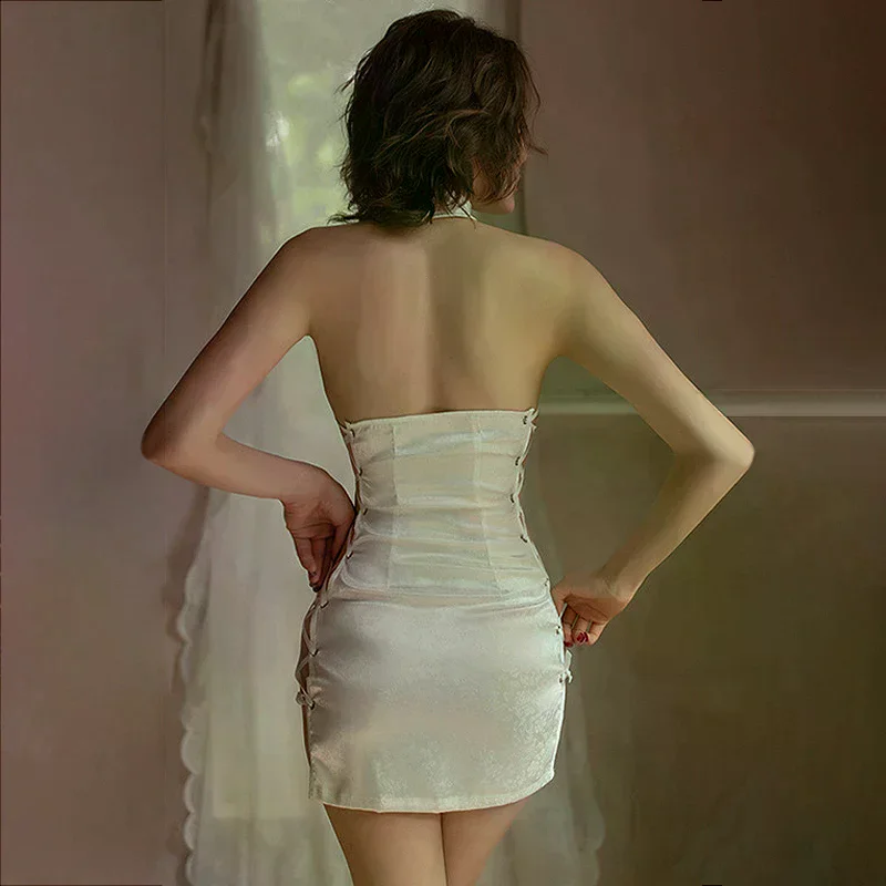 

Casual Spring Breeze Cheongsam Temptation Sexy Lingerie Female Hollow Lace