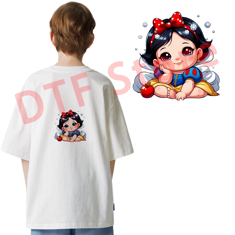 The little princess in the fairy tale world DTF Iron On Transfer untuk pakaian anak-anak Transfer panas pada pakaian patch