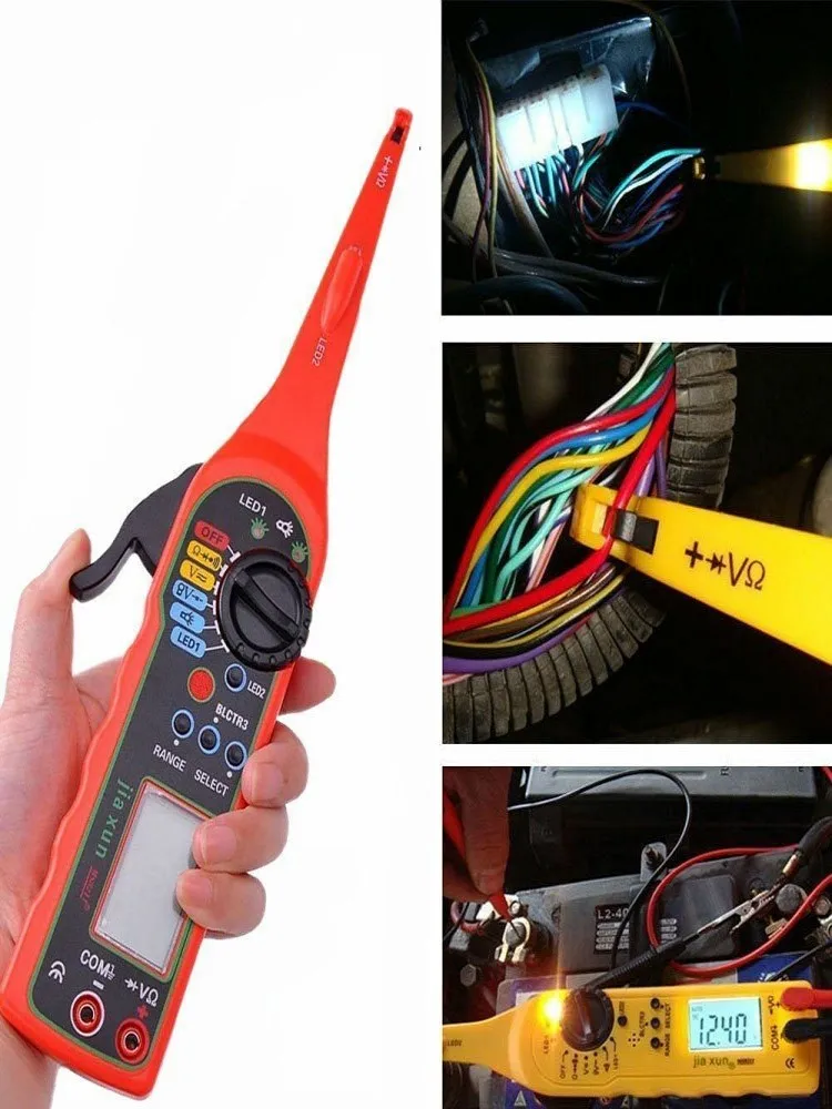 MS8211 Auto Circuit Tester Detector Power Circuit Probe Kit Electric Circuit Voltage Tester Multimeter Car Diagnostic Tool