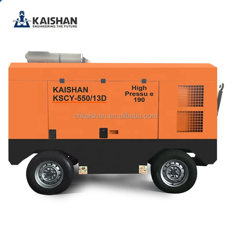 KSCY-550/13 550/14.5 China Famous Supplier Diesel Engine Portable Screw Air Compressor
