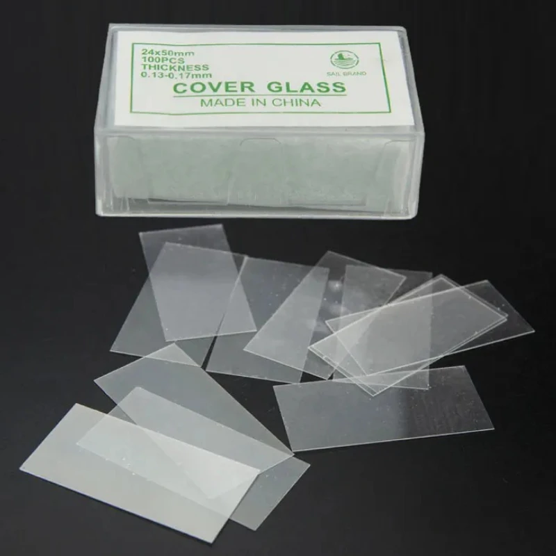 

100PCS 24x50 mm Microscope Glass Slides Cover Slips Blank Slides Microscopio Accessories 0.13-0.17 mm Thickness