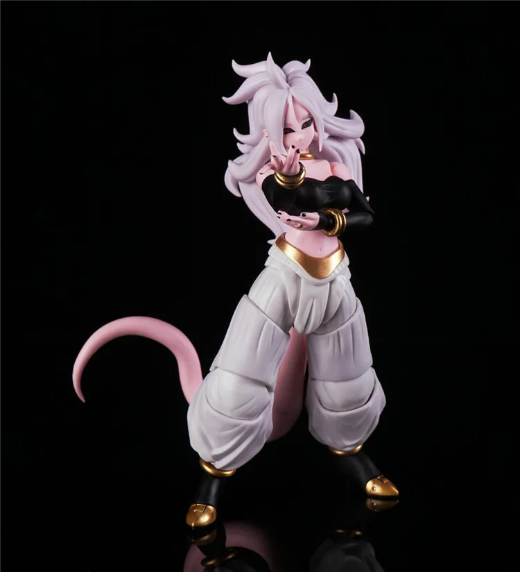 15cm Dragon Ball Anime rysunek Android # 21. figurka dziewczyna Majin Buu statua Dragon Ball Z Buu kolekcja Model dekoracyjny zabawka dla dzieci