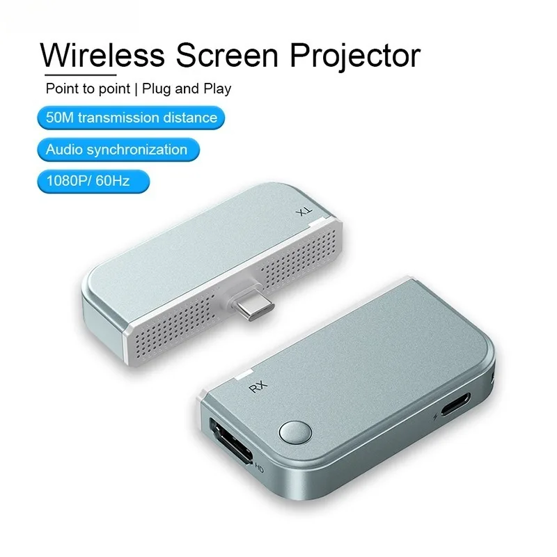 Wireless Video USB C HDMI Transmitter Receiver Extender 50M 1080P@60Hz Wireless HDMI Type-C Wifi Display TV Stick Dongle Adapter