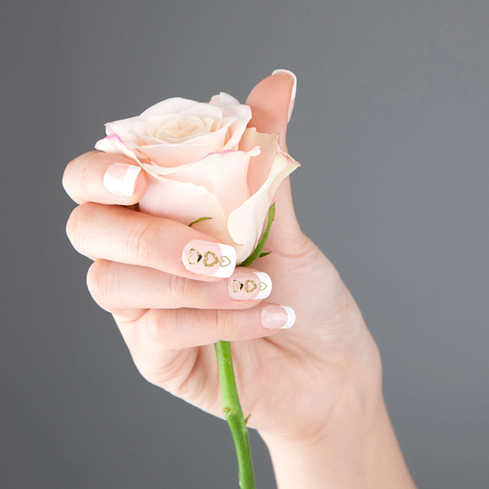 

60Pcs Heart Nail Charms Small Size Cute Manicure Accessories DIY Nail Art Decorations for Women Natural Fake Nails